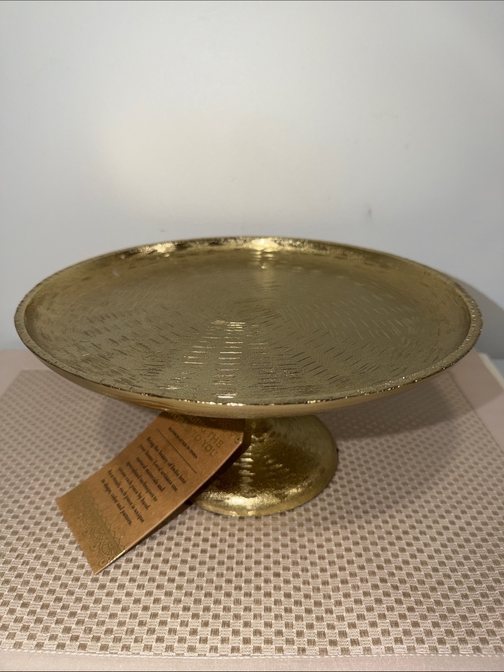 Metal Gold Tone Dessert Pastry Cake Cupcake Server